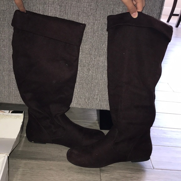 Brown thigh high boots 8.5 women’s - Picture 1 of 1